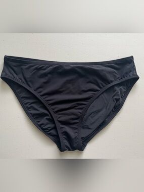 Jantzen Black Hipster Bikini Bottoms Ruched Swim Bottom Size 8/10 L